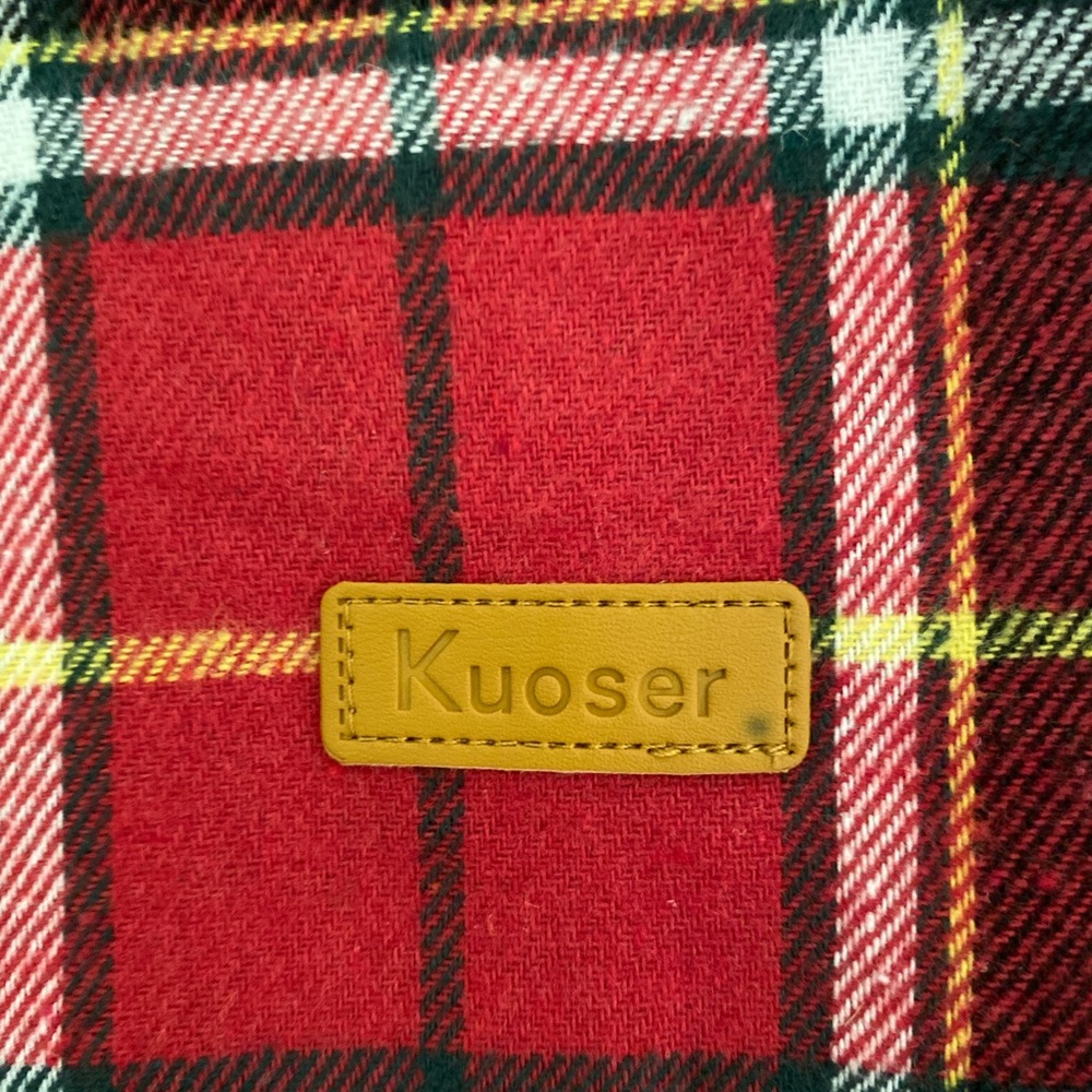Kuoser reversible plaid and black dog jacket size M - Picture 6 of 10